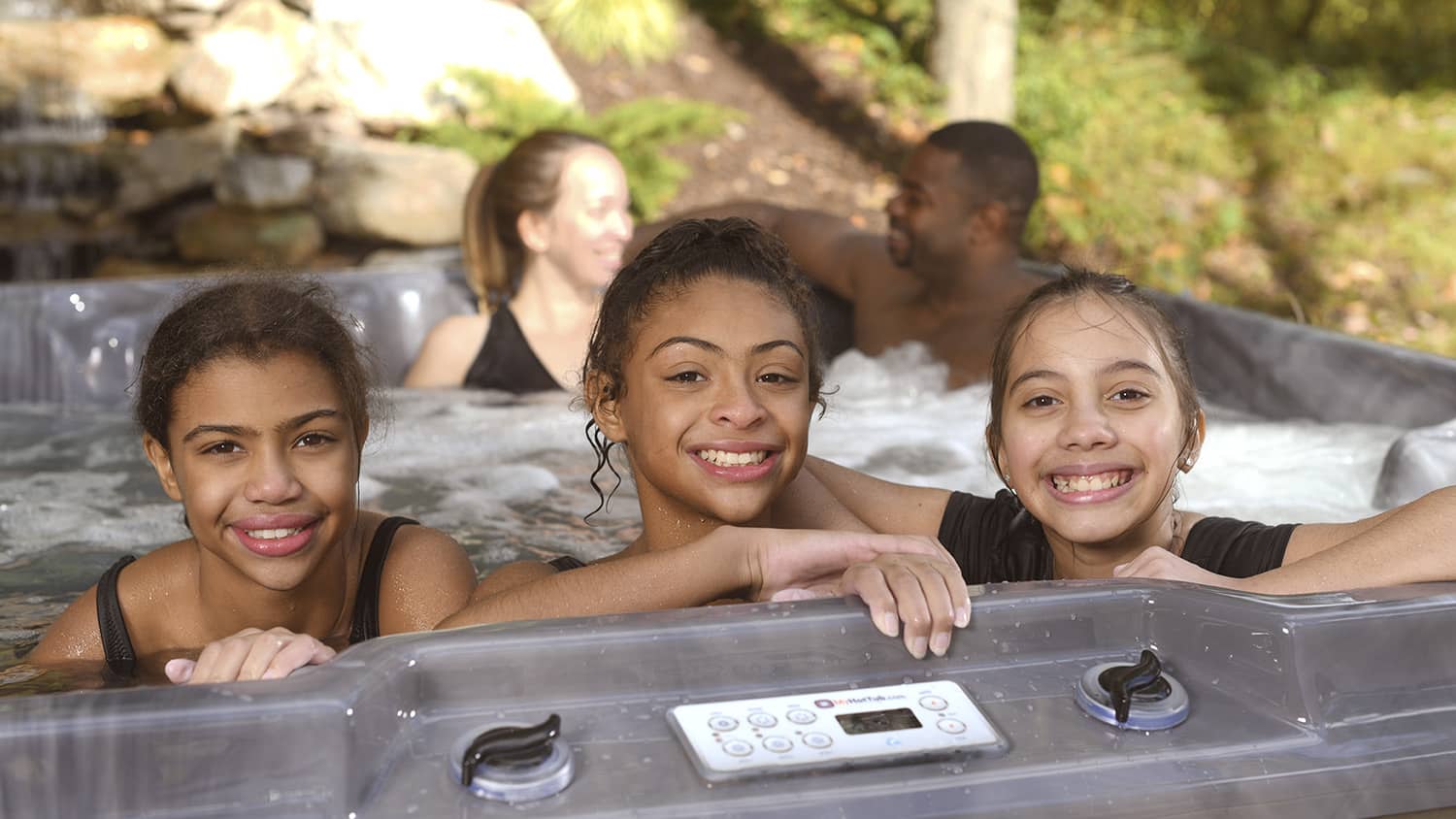 What is the Ideal Hot Tub Temperature?-Kids-Family shot